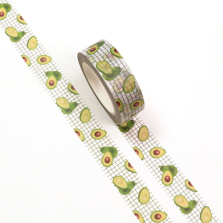 15mm x 10m CMYK Avocado Washi Tape