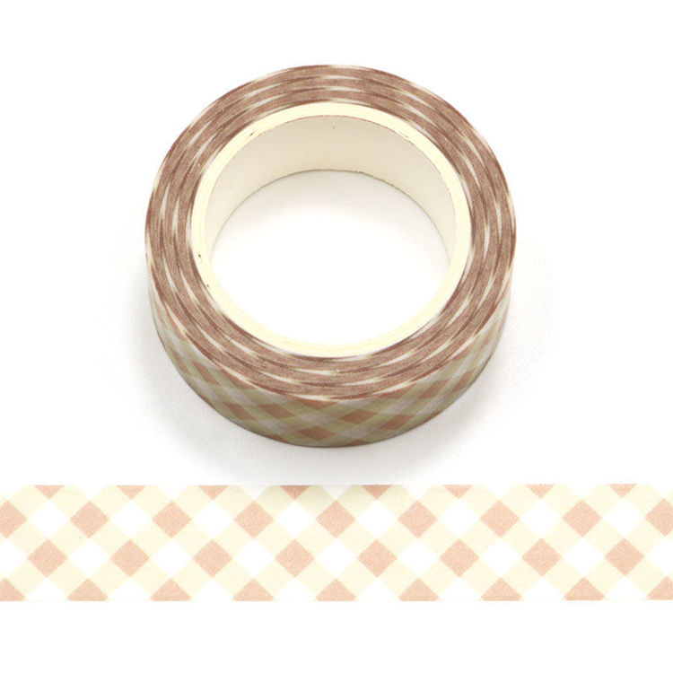 15mm x 10m CMYK Pink Grid Washi Tape