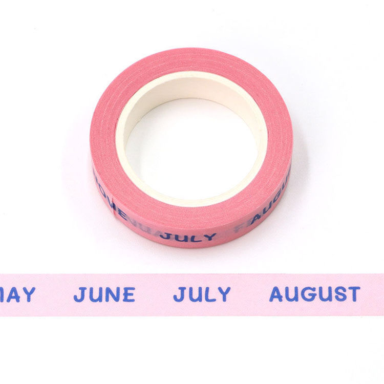 10mm x 10m CMYK Month Washi Tape