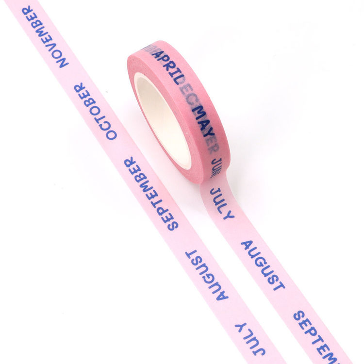 10mm x 10m CMYK Month Washi Tape