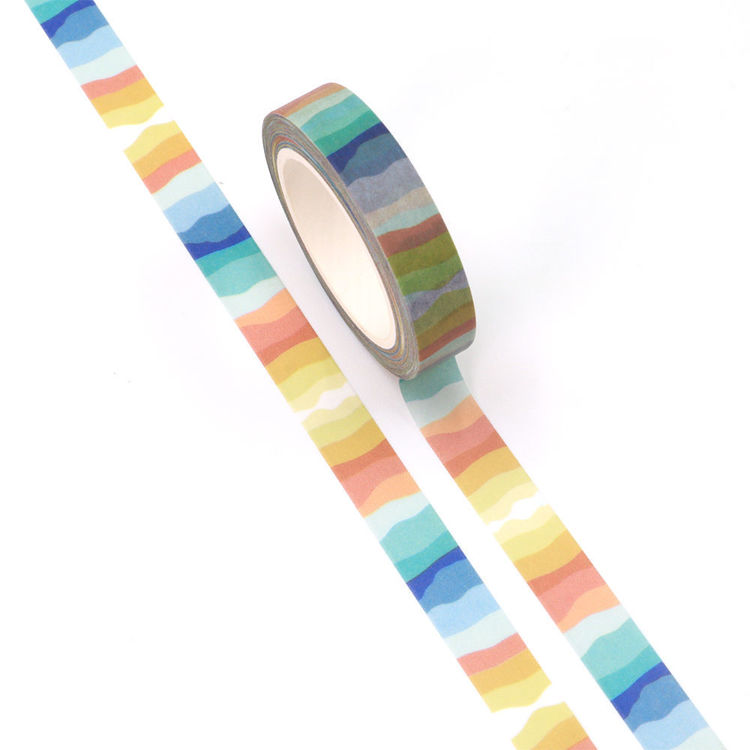 10mm x 10m CMYK Chromatic Stripe Washi Tape