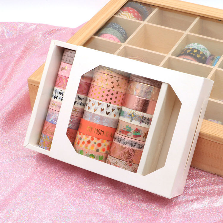 24 rolls white washi tape package