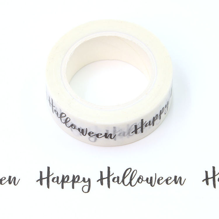 15mm x 10m CMYK White Happy halloween Washi Tape