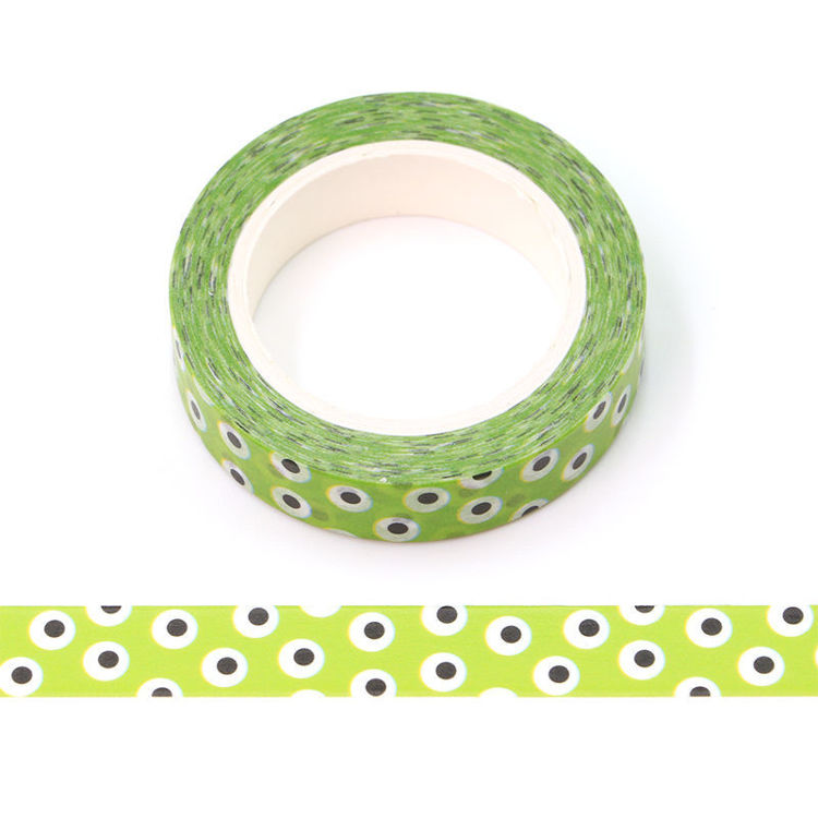 10mm x 10m CMYK green dot Washi Tape