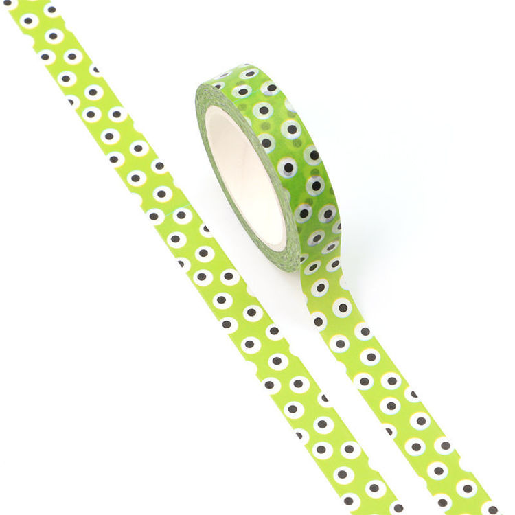 10mm x 10m CMYK green dot Washi Tape