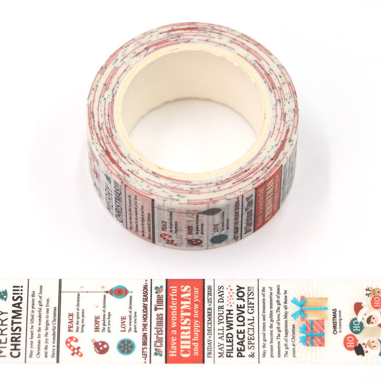 20mm x 10m CMYK Christmas Greeting Washi Tape