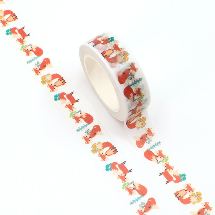 15mm*10m forest fox printing washi tape