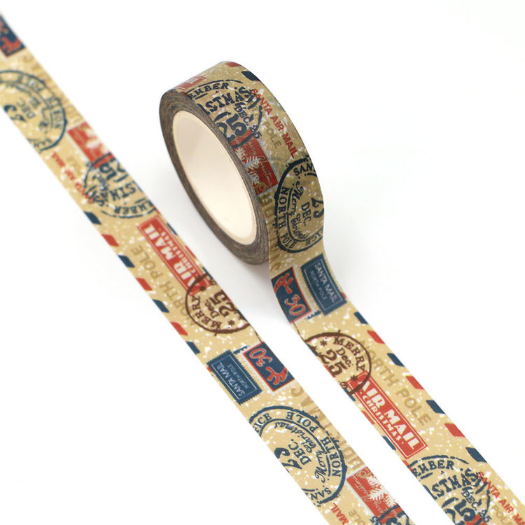 Stamp printing washi tape