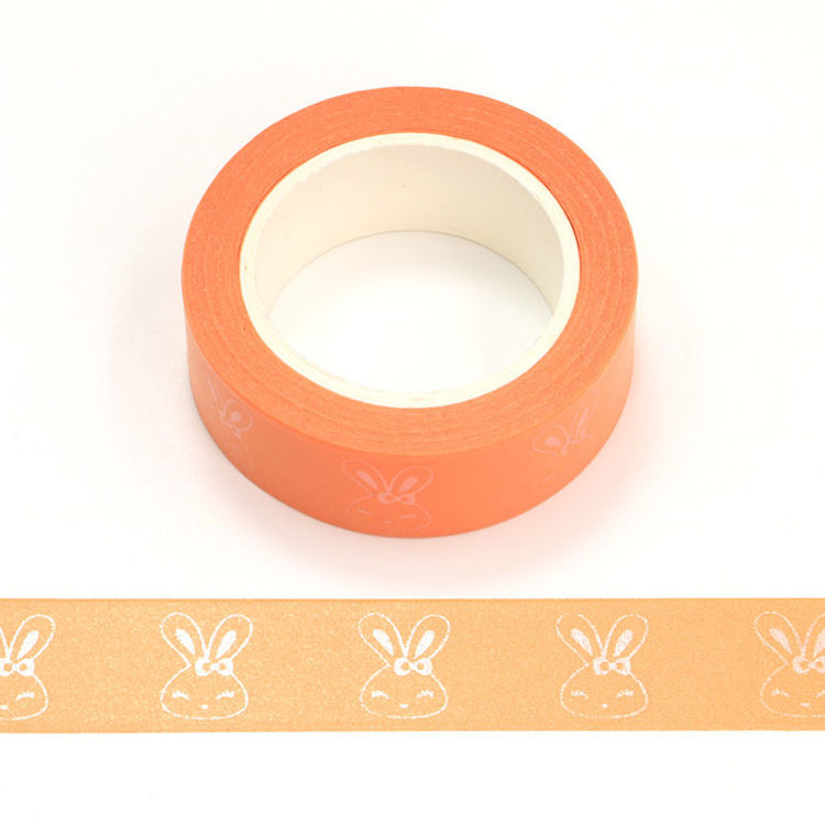 15mm x 10m 163C+Pink Foil Bunny Washi Tape