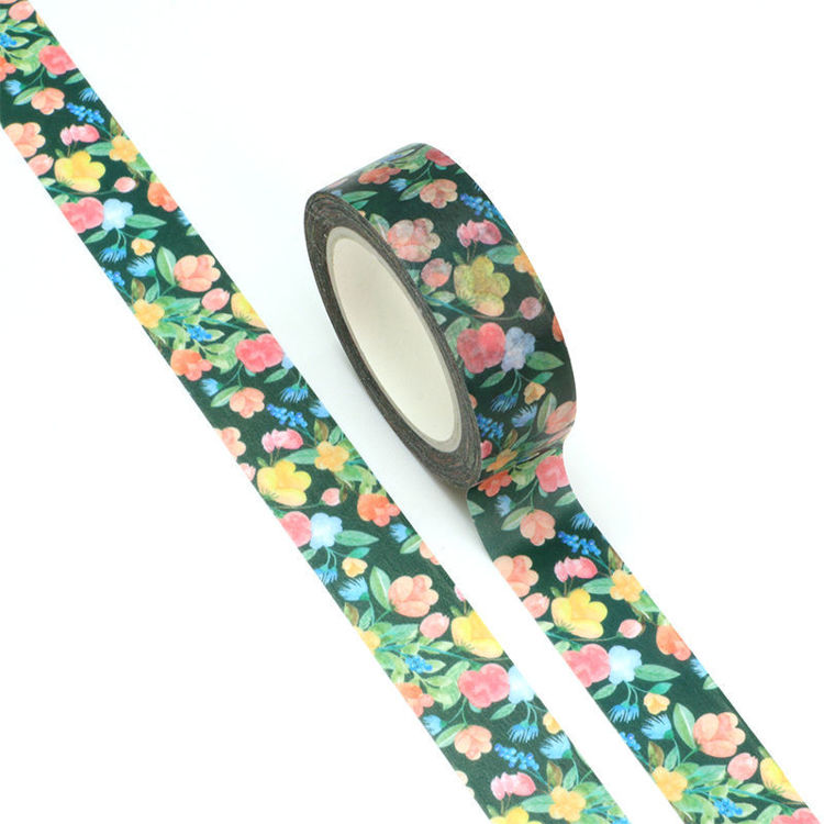 15mm x 10m CMYK Colorful Floral Pattern Washi Tape
