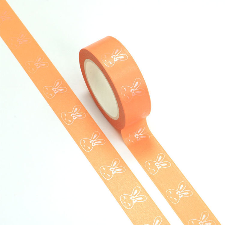 15mm x 10m 163C+Pink Foil Bunny Washi Tape