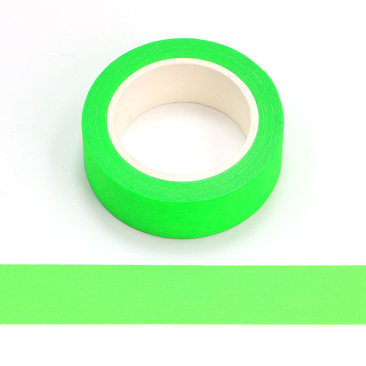 15mm x 10m Fluorescent Green Washi Tape