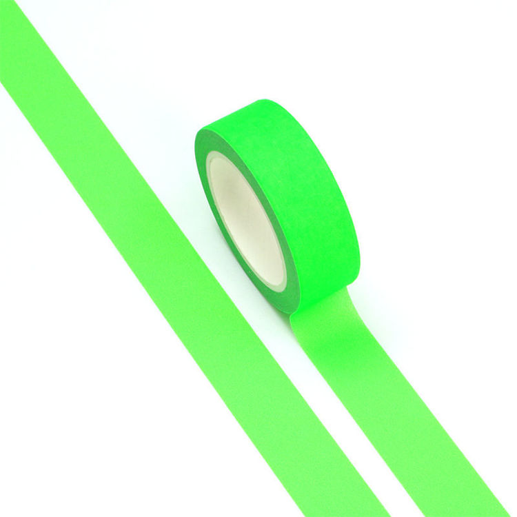 15mm x 10m Fluorescent Green Washi Tape