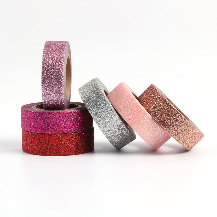 Solid Color Sparkle Washi Tape