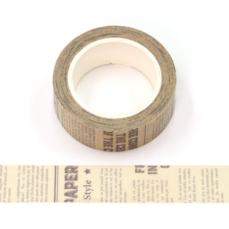 15mm x 10m CMYK Vintage Newspaper Washi Tape