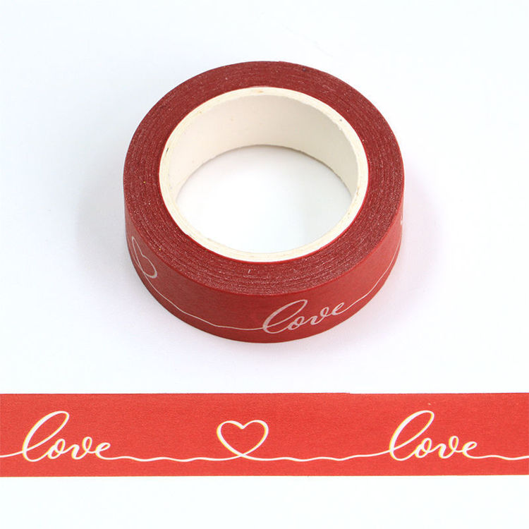15mm x 10m CMYK Love and Heart Washi Tape