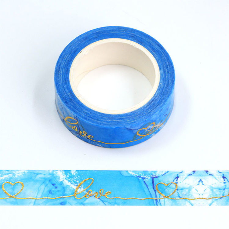 15mm x 10m CMYK Foil Love Washi Tape