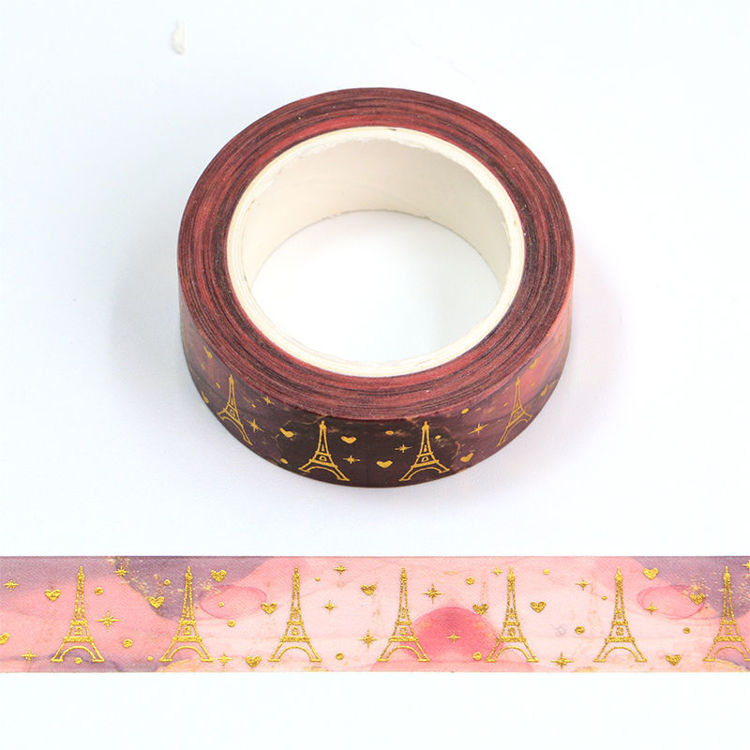 15mm x 10m CMYK Foil Romantic Paris Washi Tape