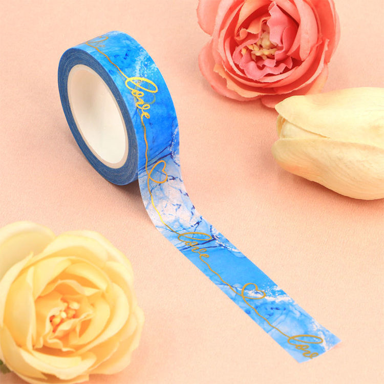 15mm x 10m CMYK Foil Love Washi Tape