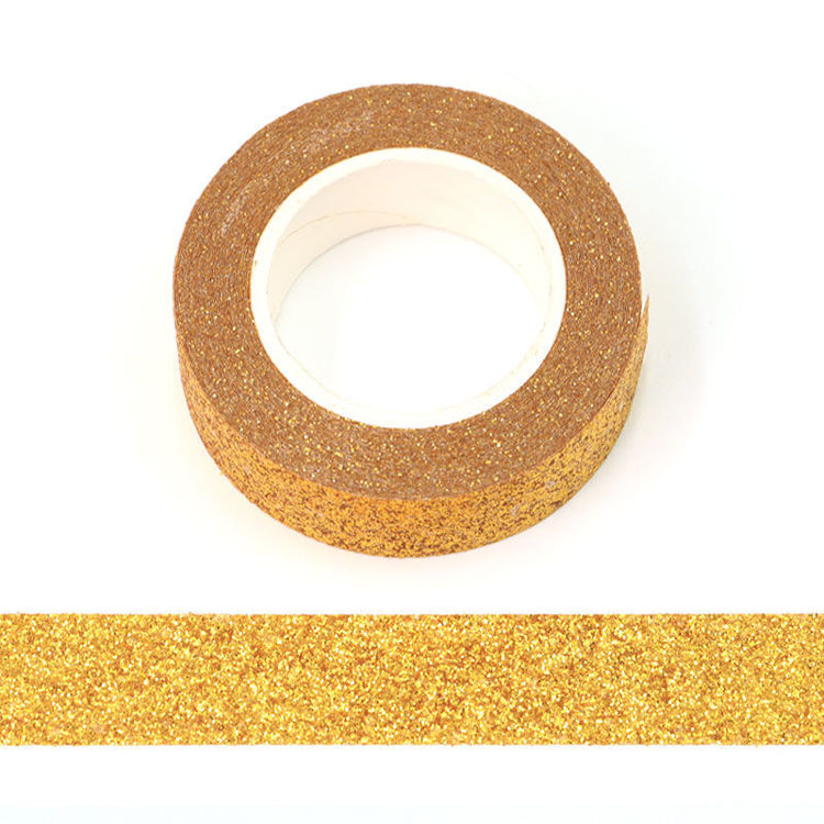 15mm x 5m Gold Sparkle Washi Tape