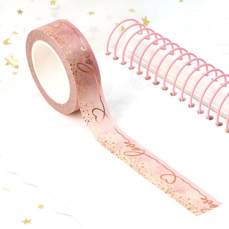 15mm x 10m CMYK Foil Star&Love Washi Tape