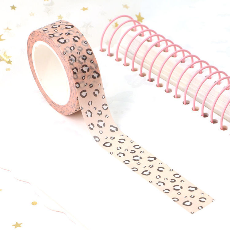 15mm x 10m CMYK Pink Leopard Grain Washi Tape