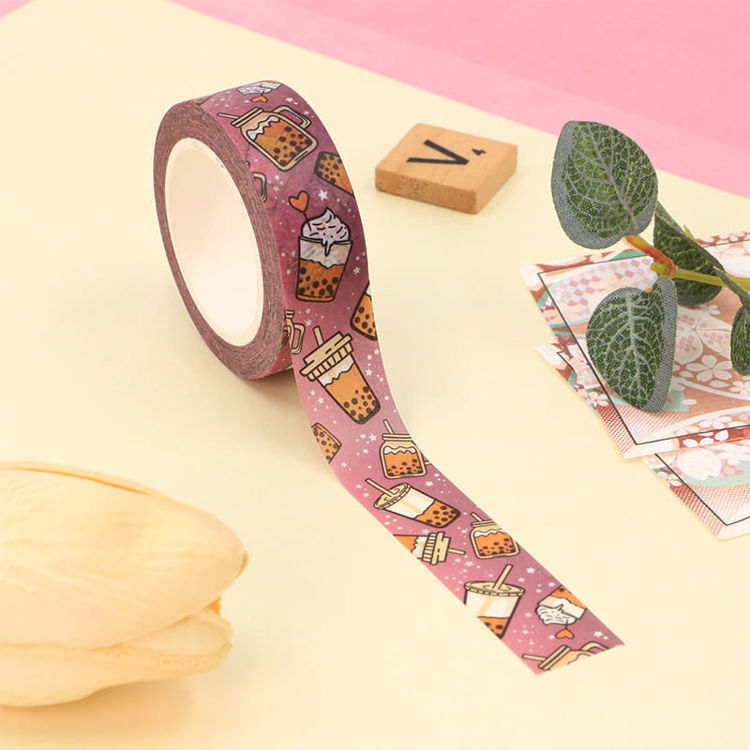 15mm x 10m CMYK Bubble Tea Purple Washi Tape