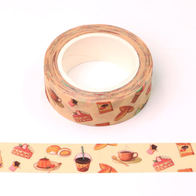 15mm x 5m CMYK+Laminated Dessert Washi Tape