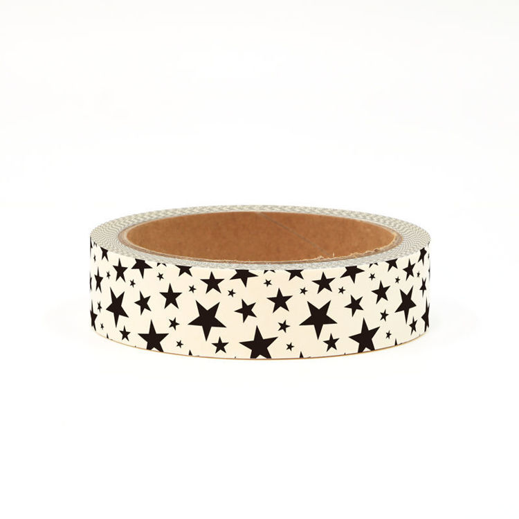 Stars Custom Printed White Washi Paper Tape