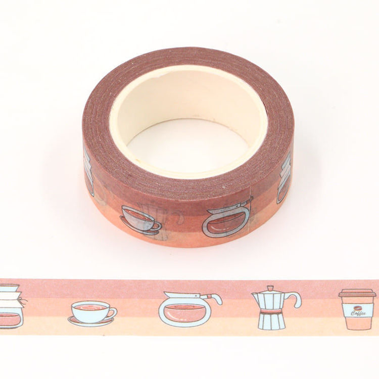 15mm x 10m CMYK Coffee Time Washi Tape