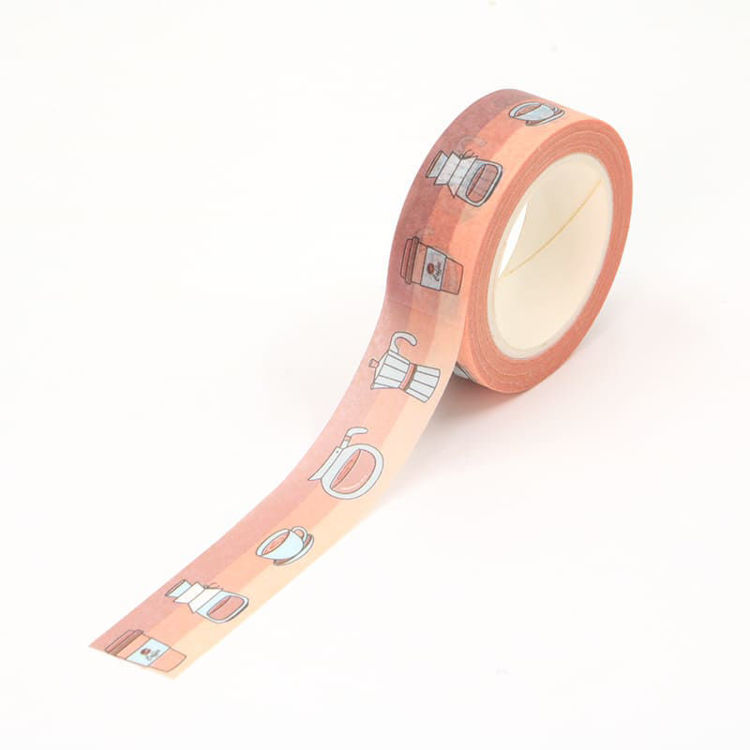 15mm x 10m CMYK Coffee Time Washi Tape