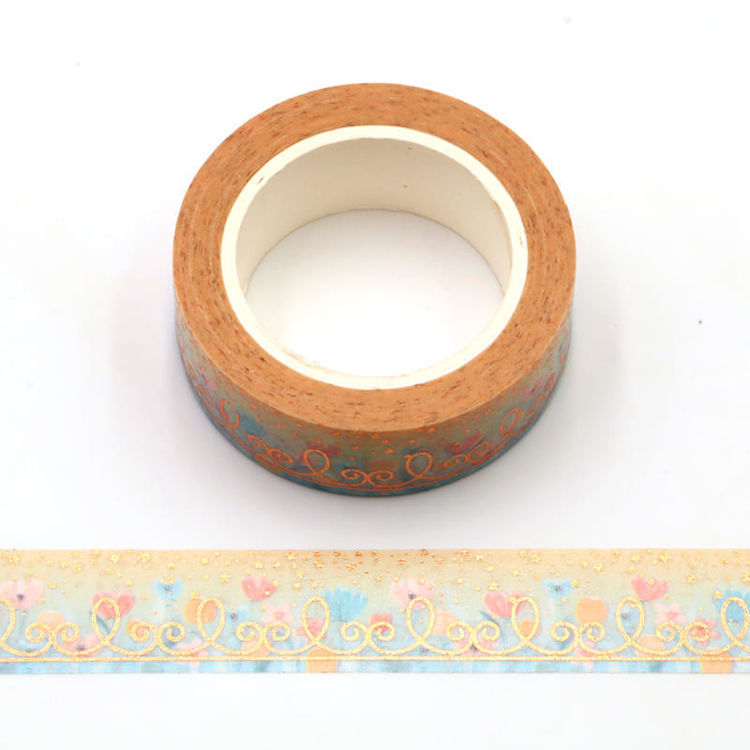 15mm x 10m CMYK Bronzing Foil Printing Garden Washi Tape