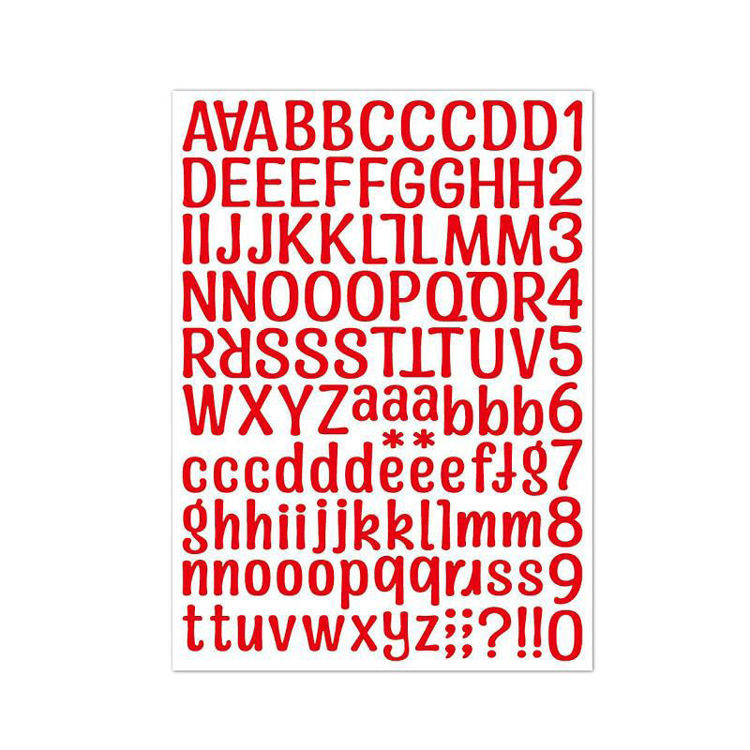 Red Alphabet Sticker