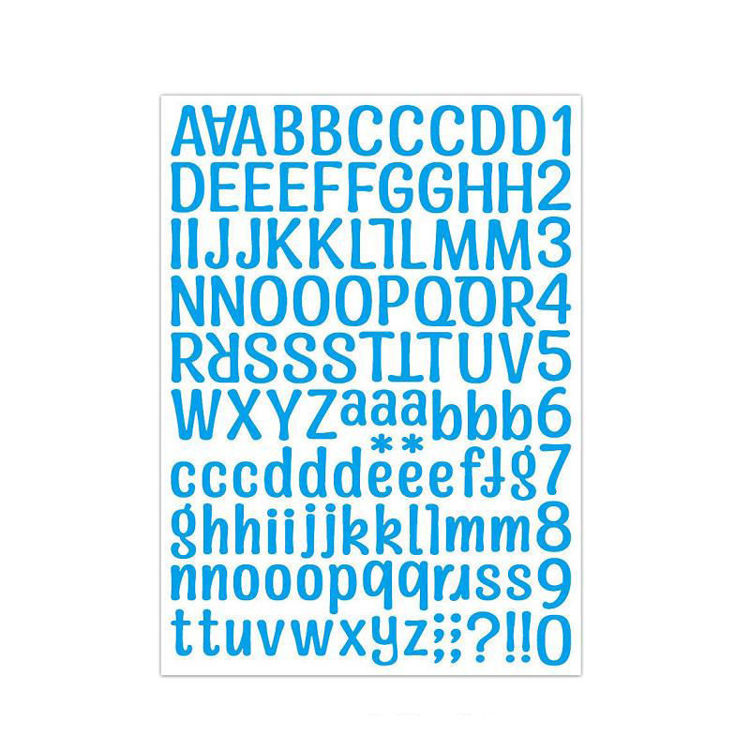 21*29cm Light Blue Alphabet Sticker  2606