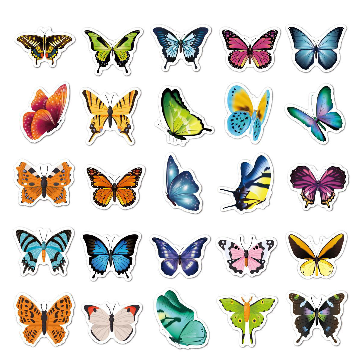 Vinyl sticker Butterflies. Custom and stock washi tape manufacturer ...