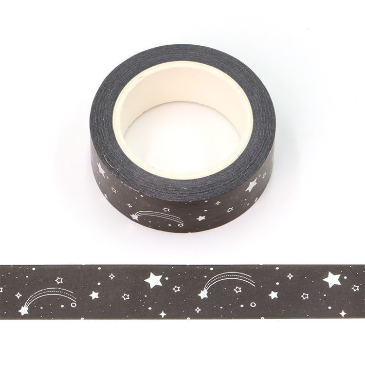 15mm x 10m CMYK Gold Foil Star Washi Tape