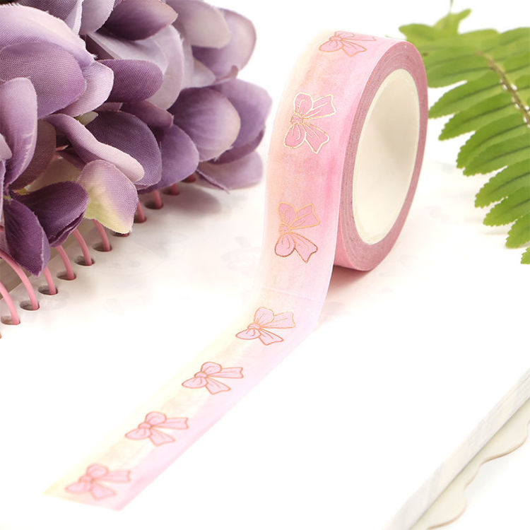 15mm x 10m CMYK Gold Foil Lolita Bow Washi Tape