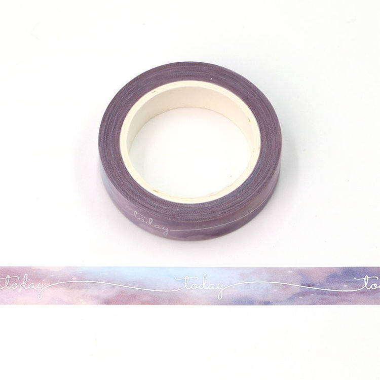 10mm x 10m CMYK Foil Blue Violet Today Washi Tape