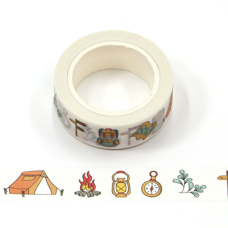 15mm x 10m CMYK Camping Washi Tape