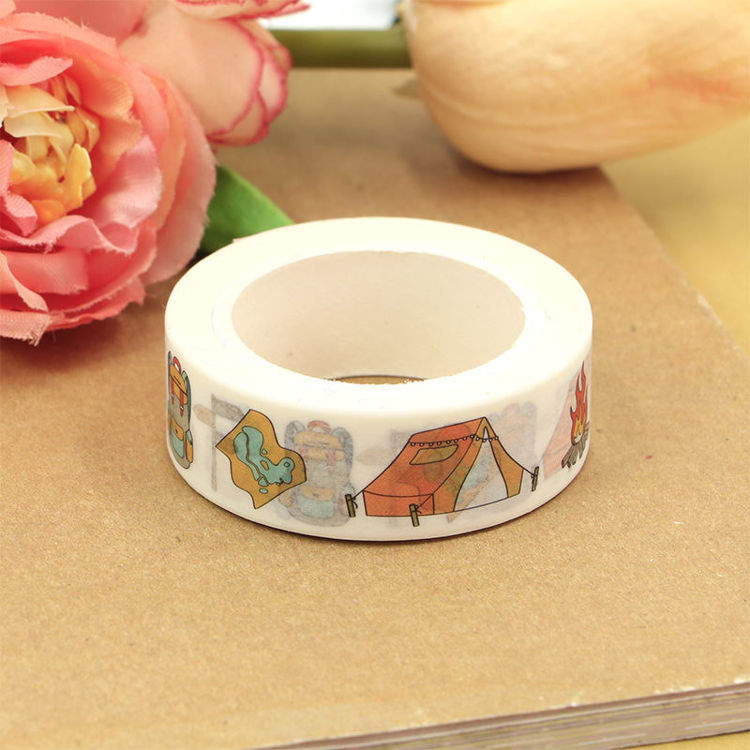 15mm x 10m CMYK Camping Washi Tape