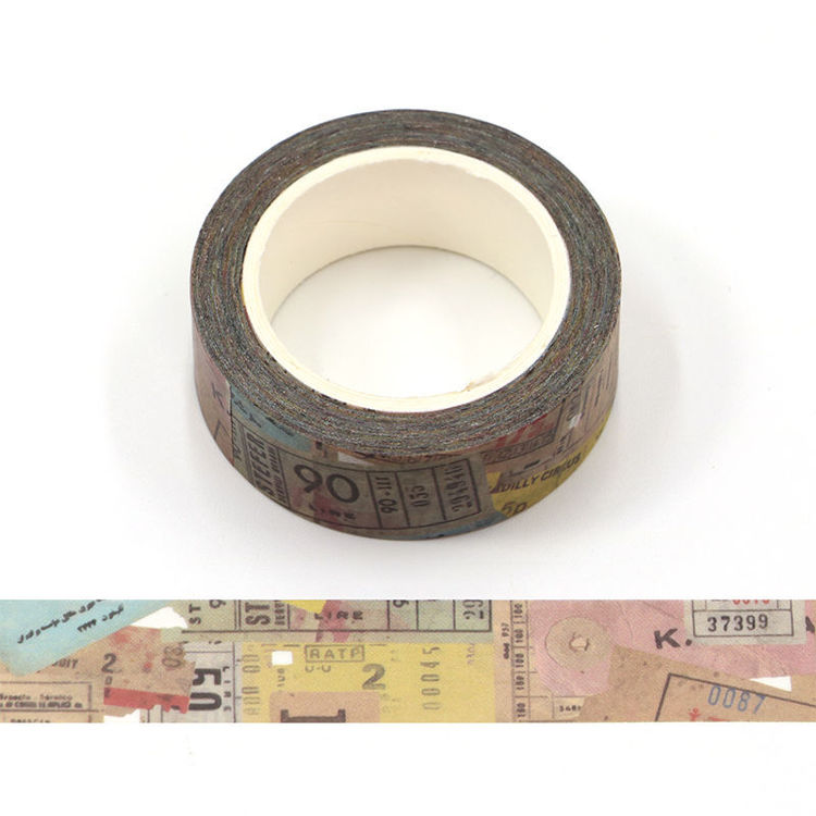 15mm x 10m CMYK Travel Labels Washi Tape