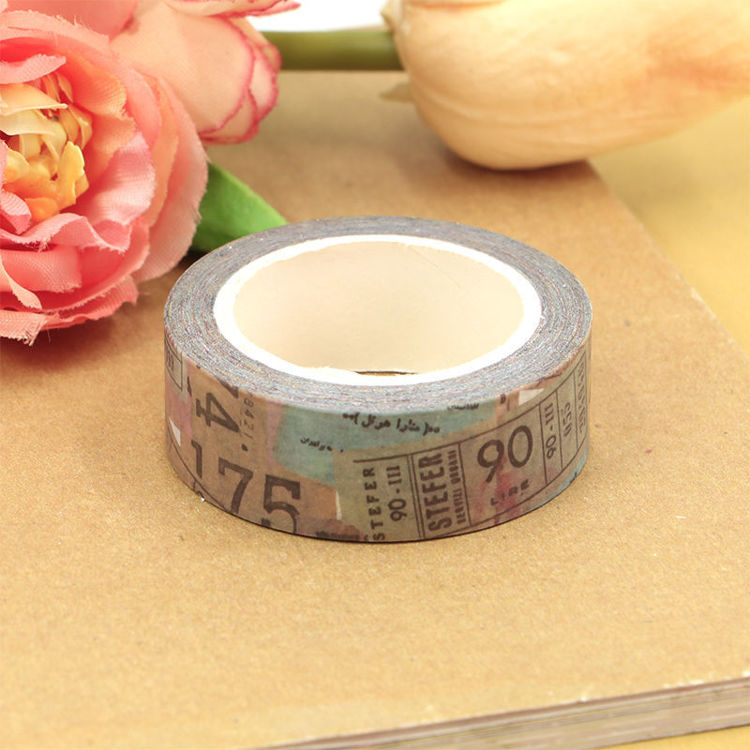 15mm x 10m CMYK Travel Labels Washi Tape