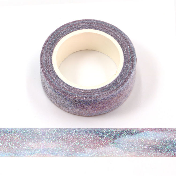 15mm x 3m CMYK Sparkle Tie Dye Washi Tape
