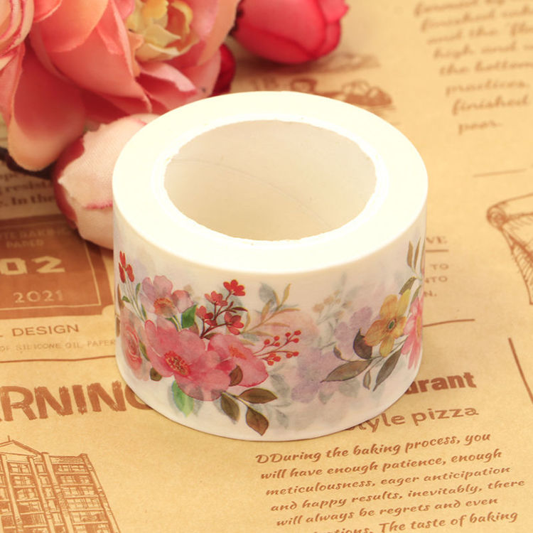 30mm x 10m CMYK Water Color Flower Washi Tape