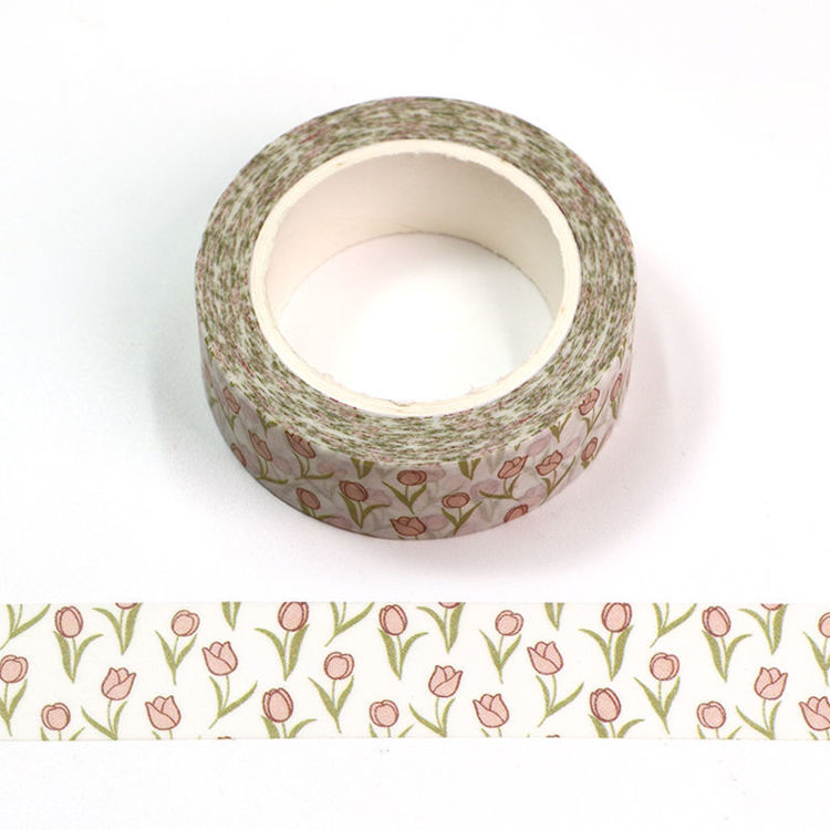 15mm x 10m CMYK Tulip Pattern Washi Tape