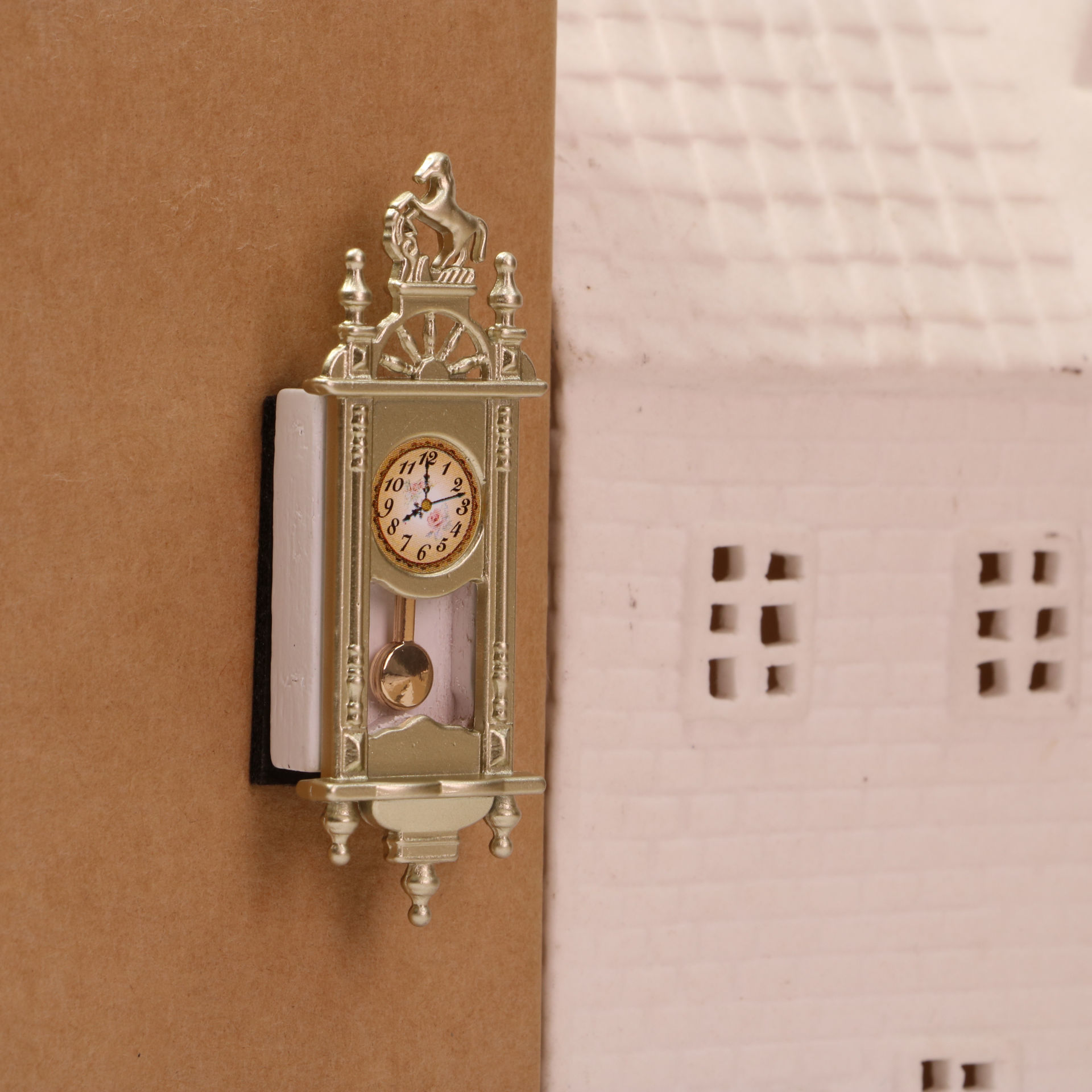 Mini White Small Pendulum Clock. Custom and stock washi tape