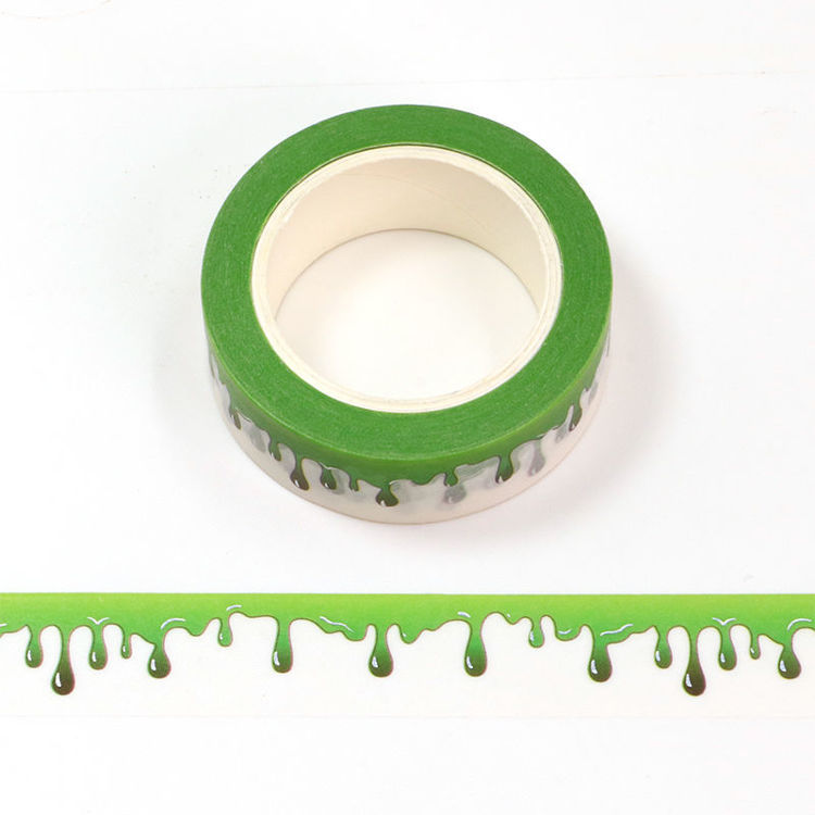 15mm x 10m CMYK Foil Green Jelly Washi Tape