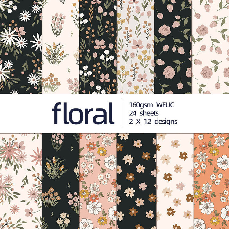 6" Scrapbook Paper Floral