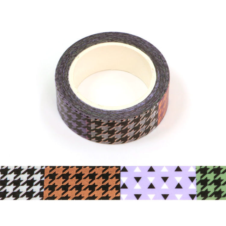 15mm x 10m CMYK Foil Colorful Patterns Washi Tape