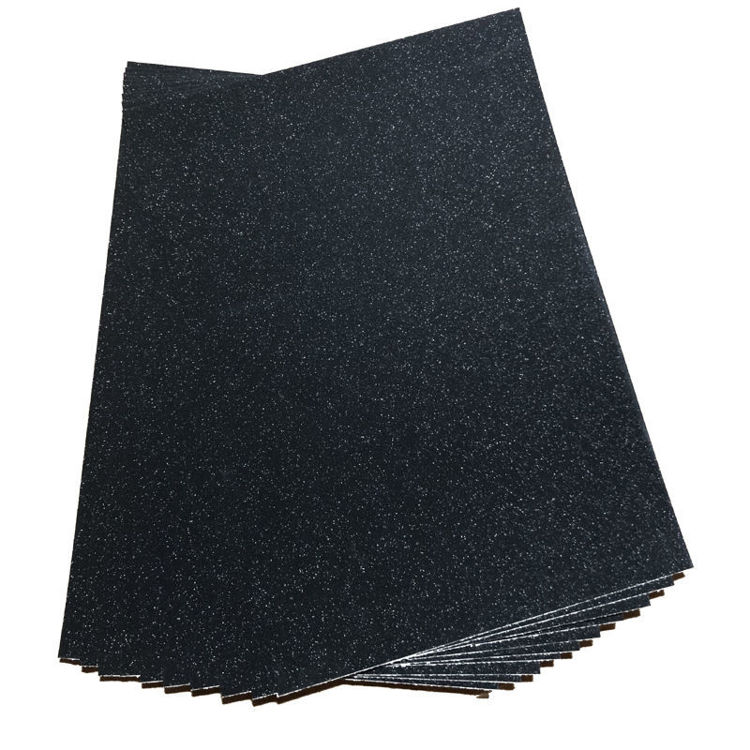 A4 Glitter Cardstock Black